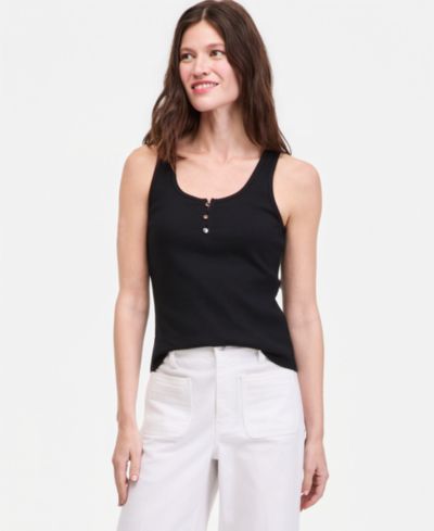 On 34th Women's Scoop-Neck Henley Tank Top, Macy's Exclusive