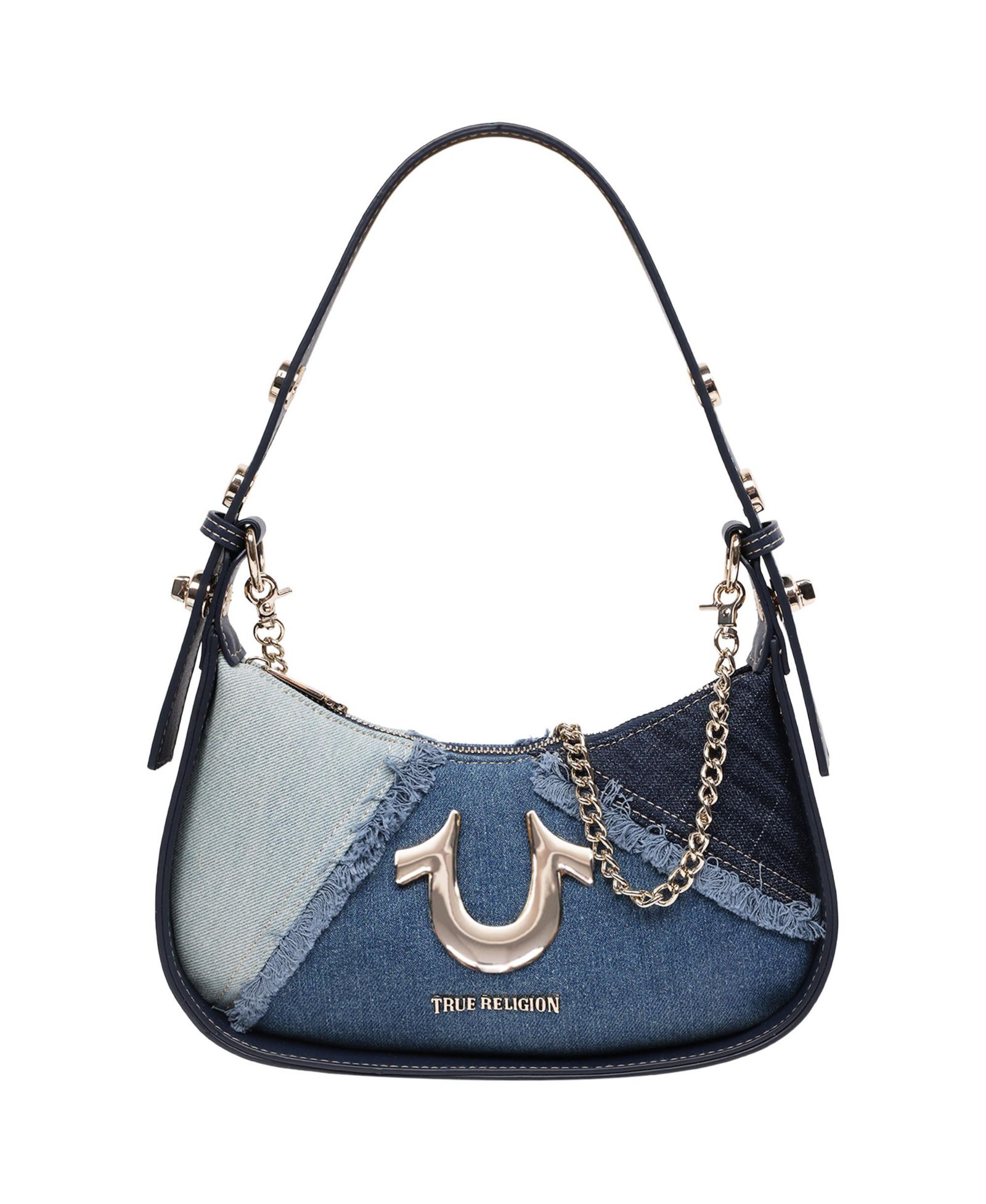 True Religion сумка через плечо с бахромой из денима Horseshoe