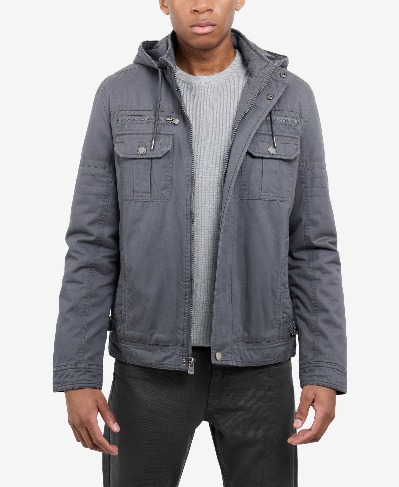 XRAY Men's Hooded Military Jacket
