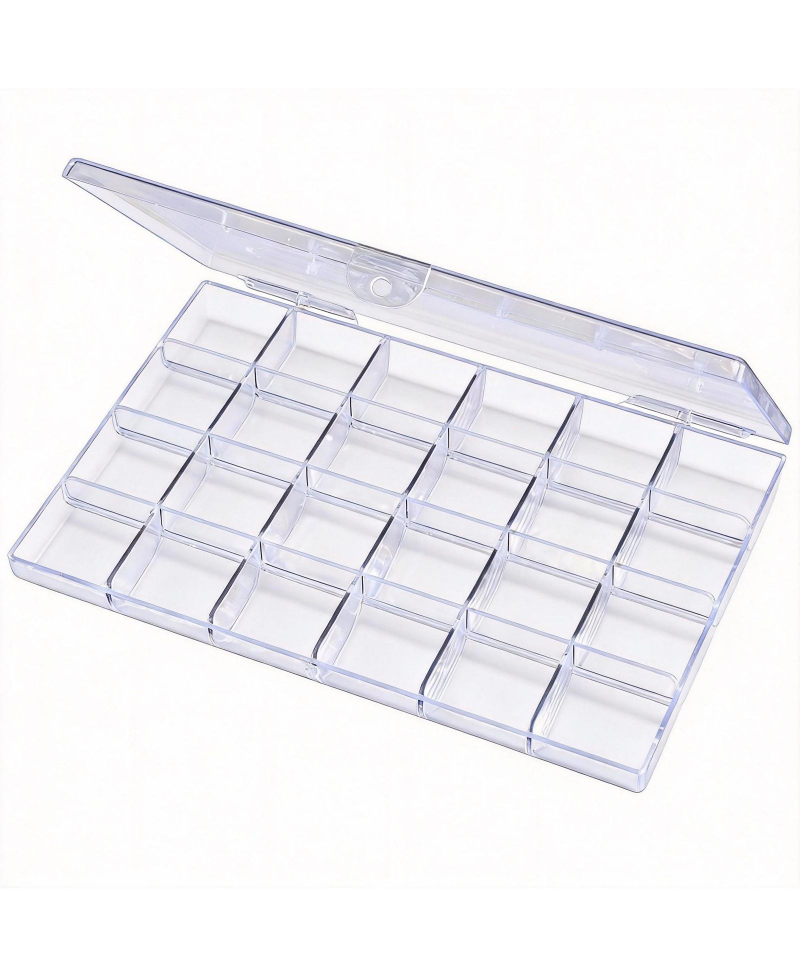 YIGII 24-Compartment Clear Organizer for Jewelry and Small Supplies
