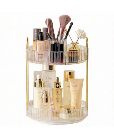 Органайзер для макияжа YIGII 360° Rotating 2-Tier
