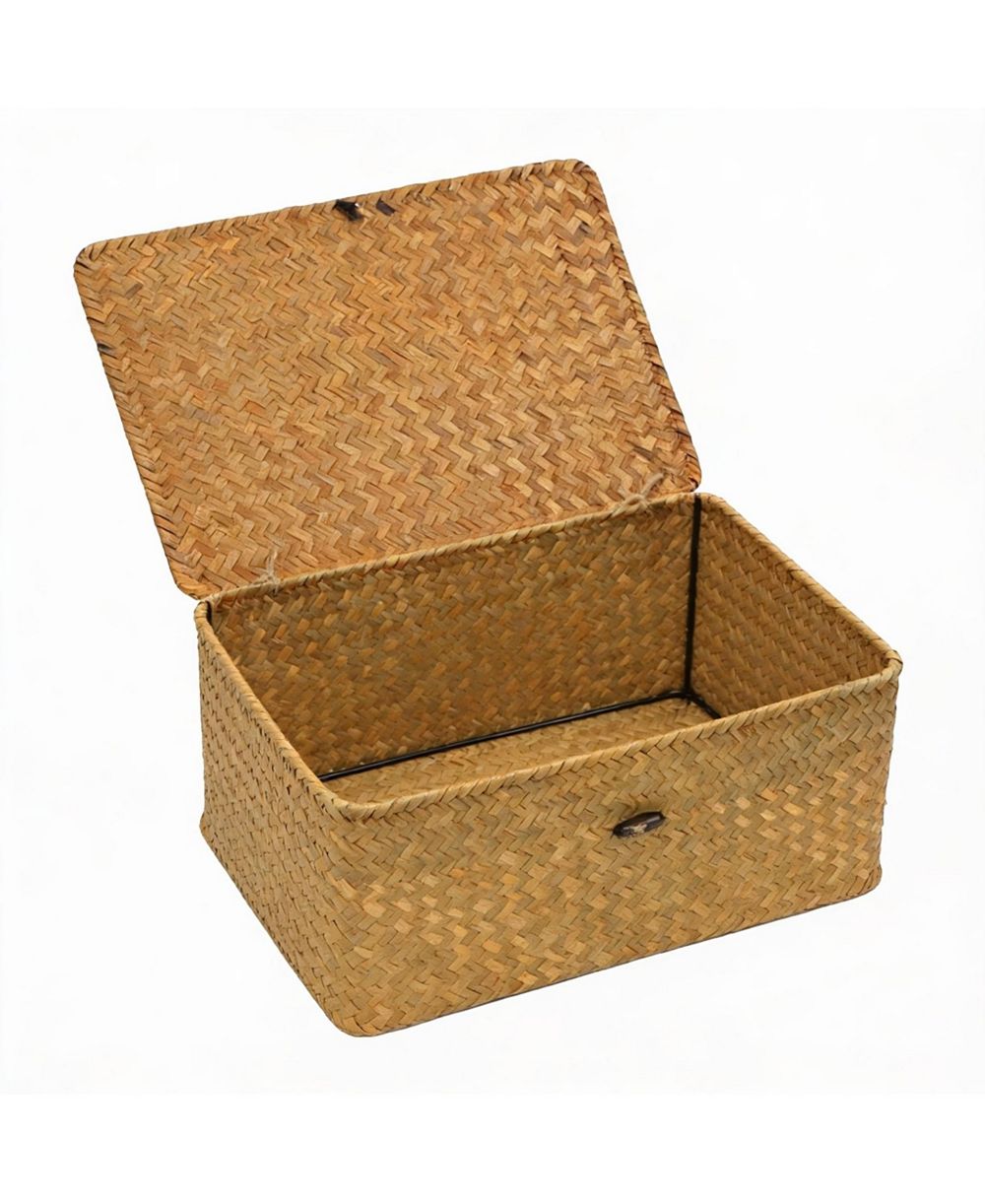 YIGII Seagrass Storage Basket with Lid
