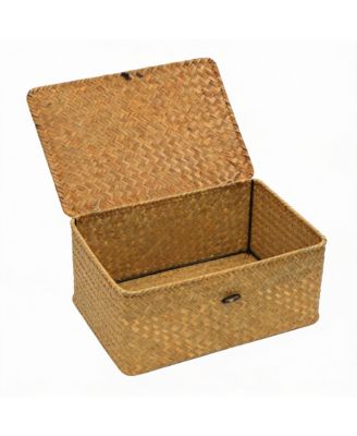 YIGII Seagrass Storage Basket with Lid