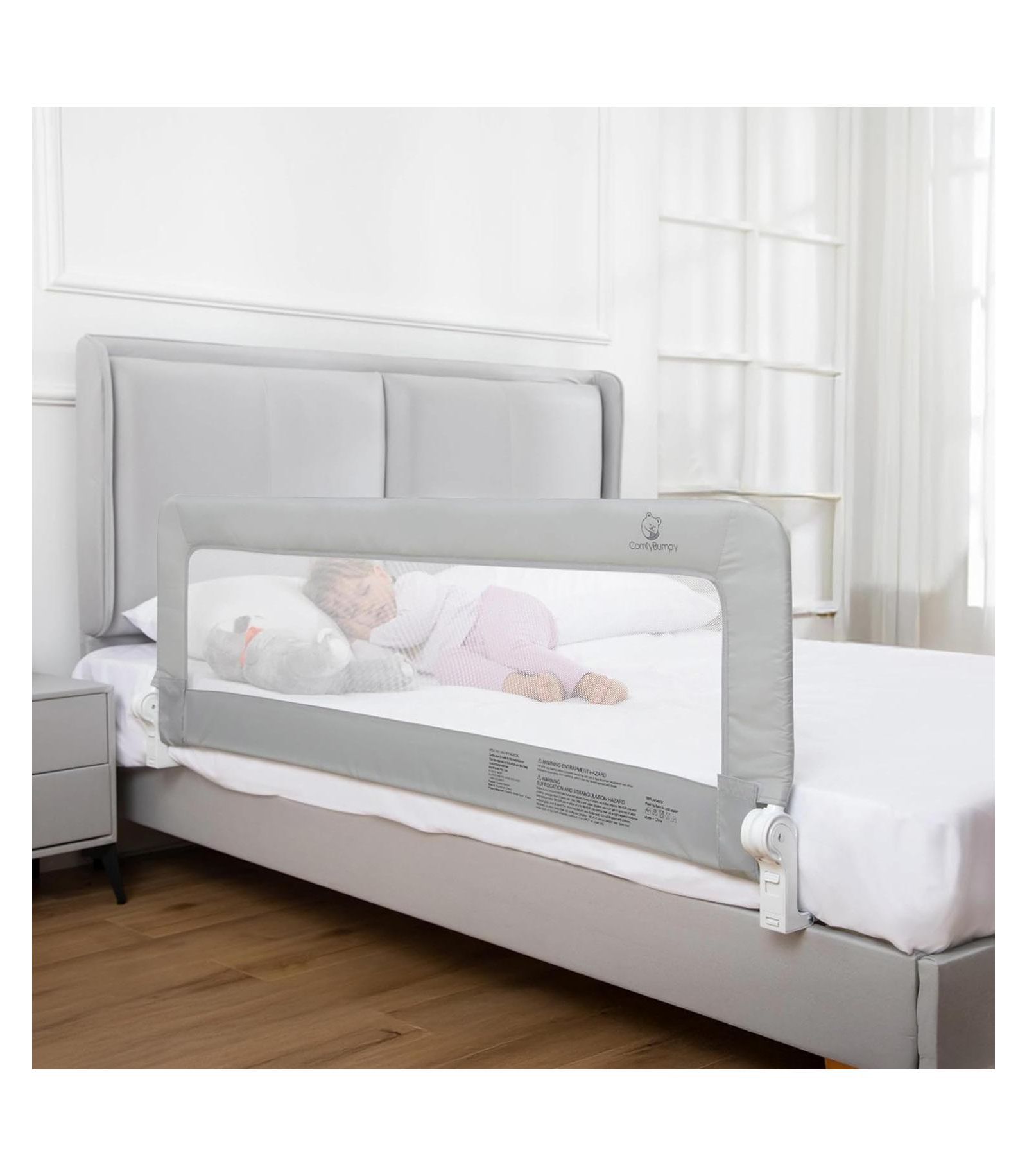 Детский защитный бортик для кроватки ComfyBumpy Adjustable Bed Rail Guard Safety Rail