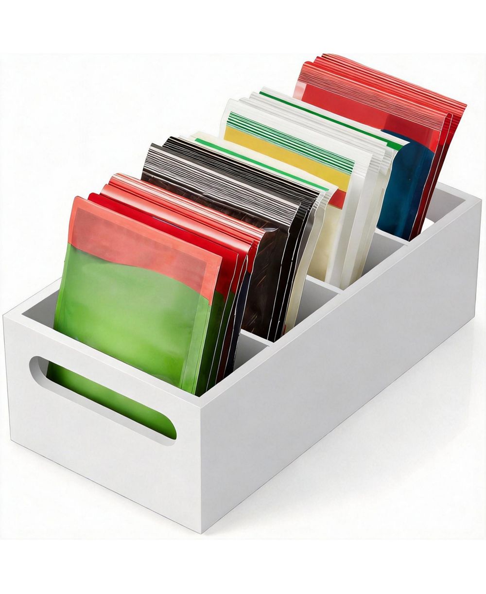 YIGII Wooden Pantry Organizer with Removable Dividers for Kitchen