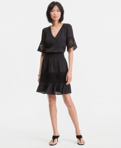Платье I.N.C. International Concepts Women's Smocked-Waist с кружевом