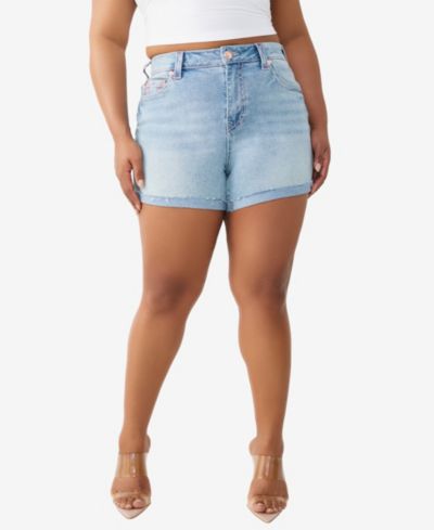 Шорты True Religion Plus Size Jennie Mid-Rise Big T