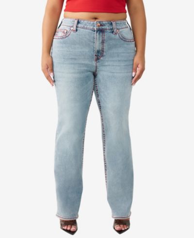 Джинсы True Religion Plus Billie прямого кроя с завышенной талией