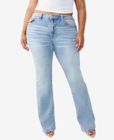 True Religion Plus Size Becca Mid-Rise Bootcut Super T-Flap Jeans