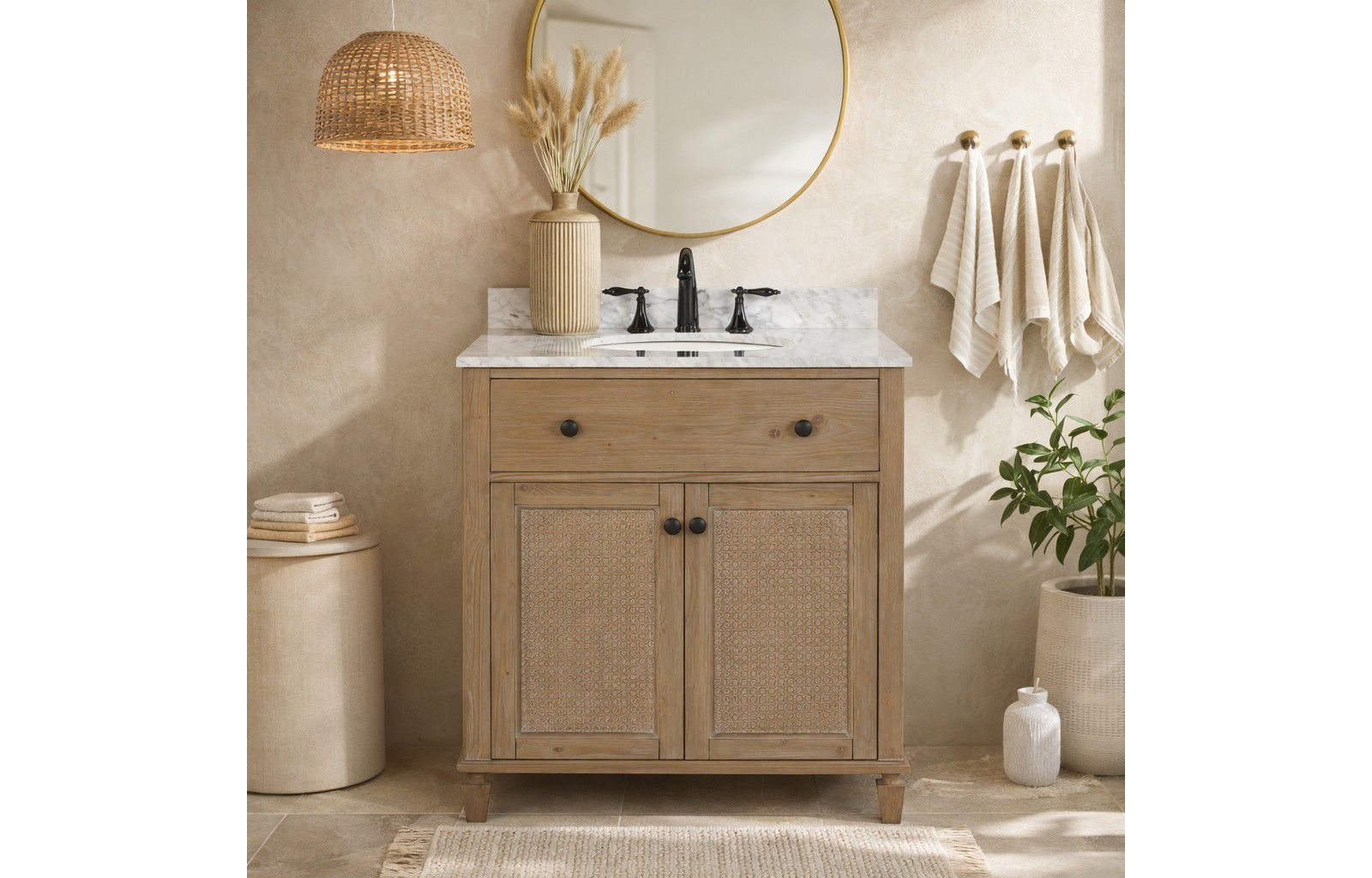 Ari Bath 30" Annie, Weathered Fir Finish