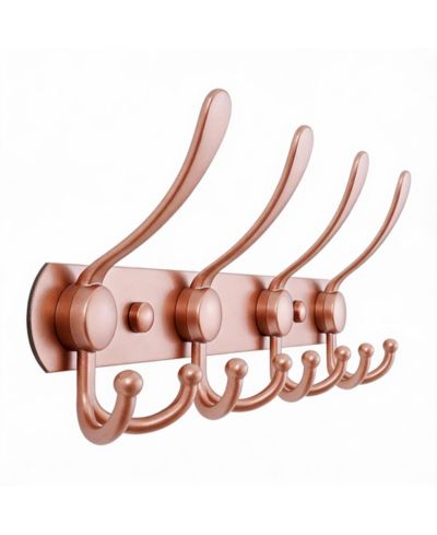 YIGII Stainless Steel Wall Hook Rack, 5-Tri Hooks, Anti-Tear, Fits Many Rooms