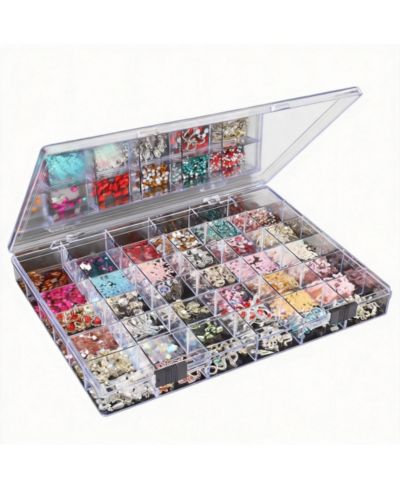 YIGII 36-Grid Clear Acrylic Jewelry Organizer for Small Items