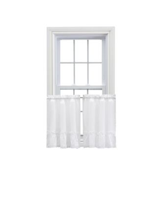 Ellis Curtain Madelyn Ruflled Victorian 1.5" Rod Pocket Window Curtain Tiers