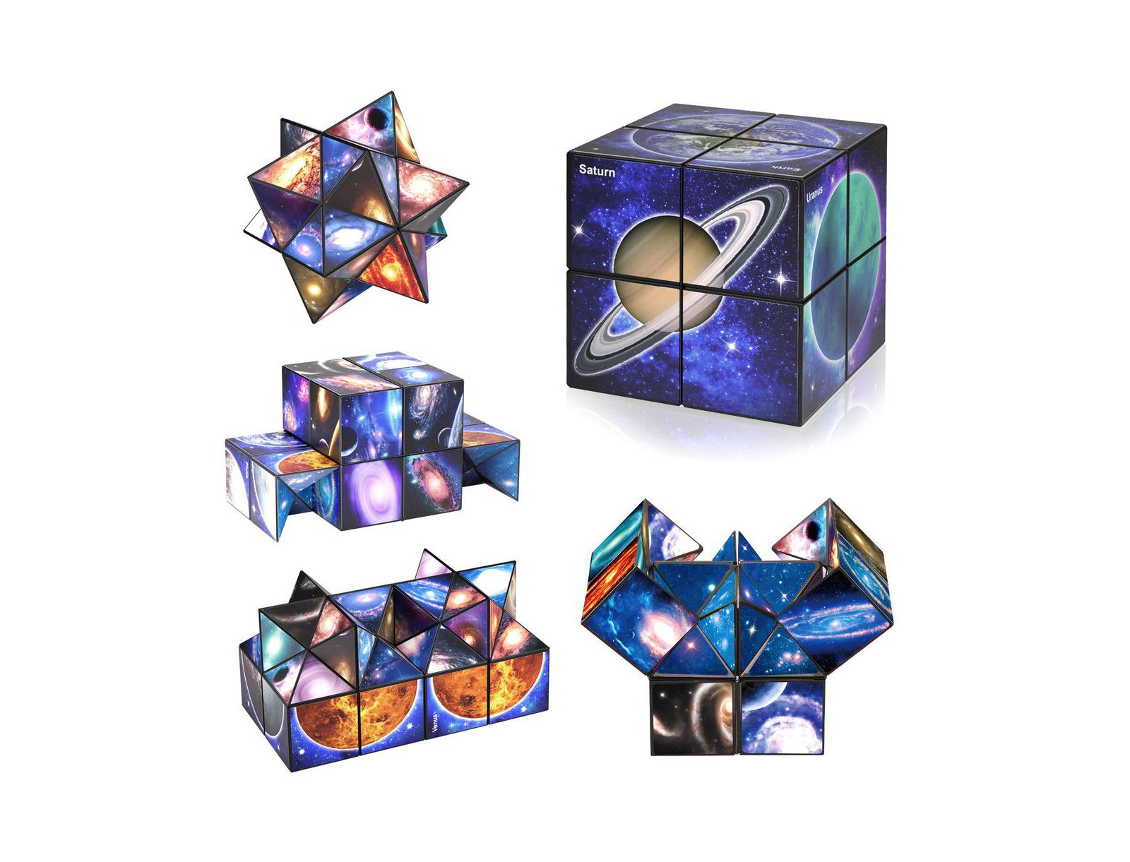 Магический куб Bruce & Shark 2-in-1 Galaxy Split Transformable Fidget Toy