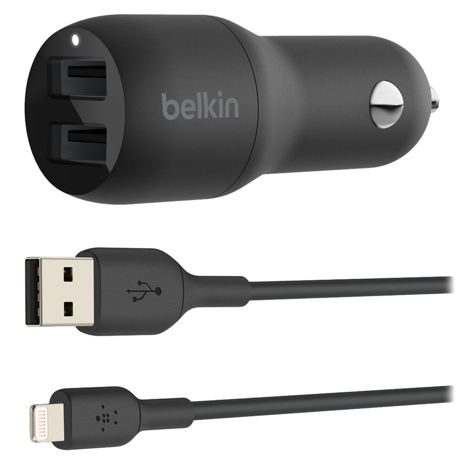 Belkin BoostCharge 24W Dual USB-A Car Charger for USB-A Devices
