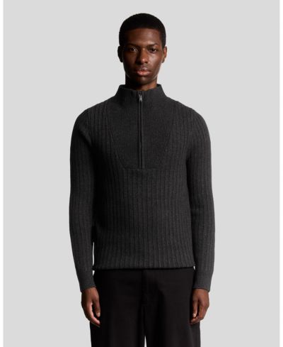 Lyle & Scott Men's Ribbed Half Zip Sweater