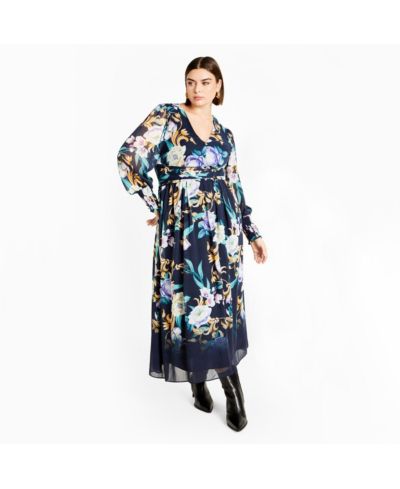 CITY CHIC Women's Plus Size Selena Print Maxi Dress