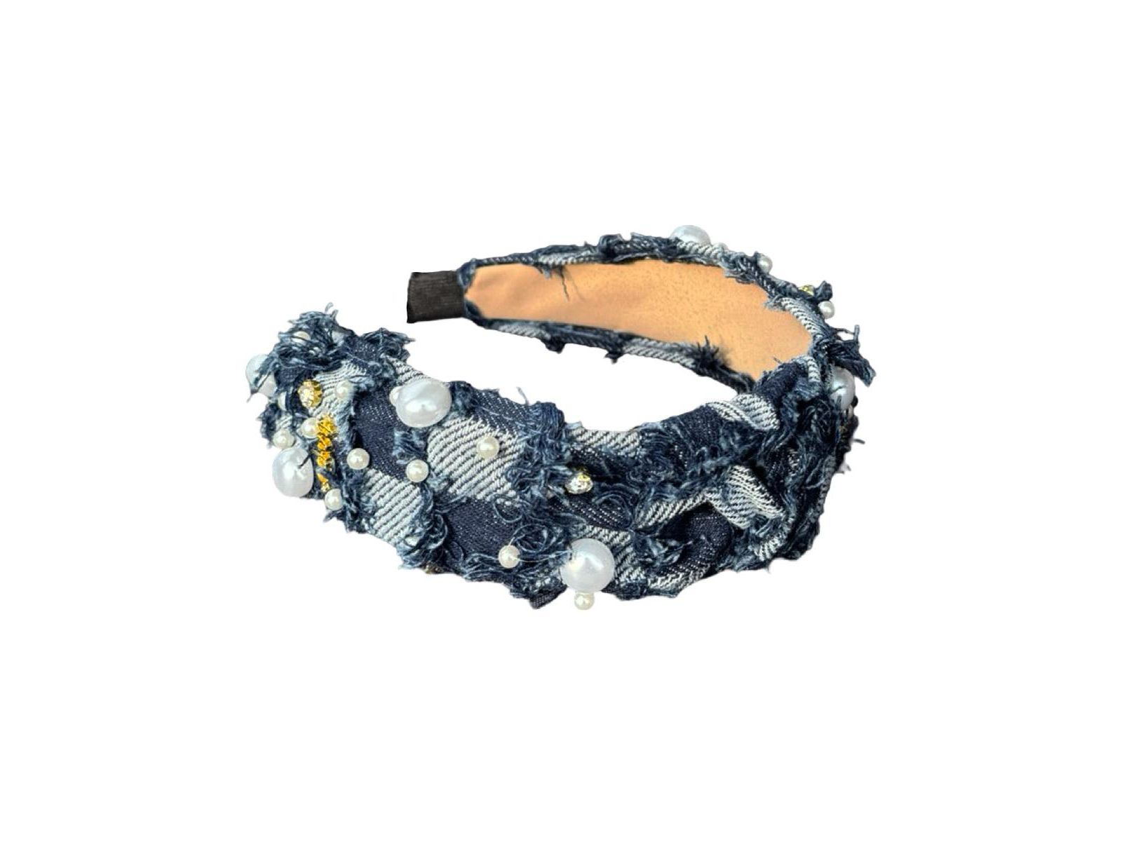 Headbands of Hope Женский ободок с декором - Patchwork Denim
