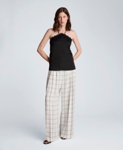 Kenneth Cole Женские брюки широкого кроя с тройными складками