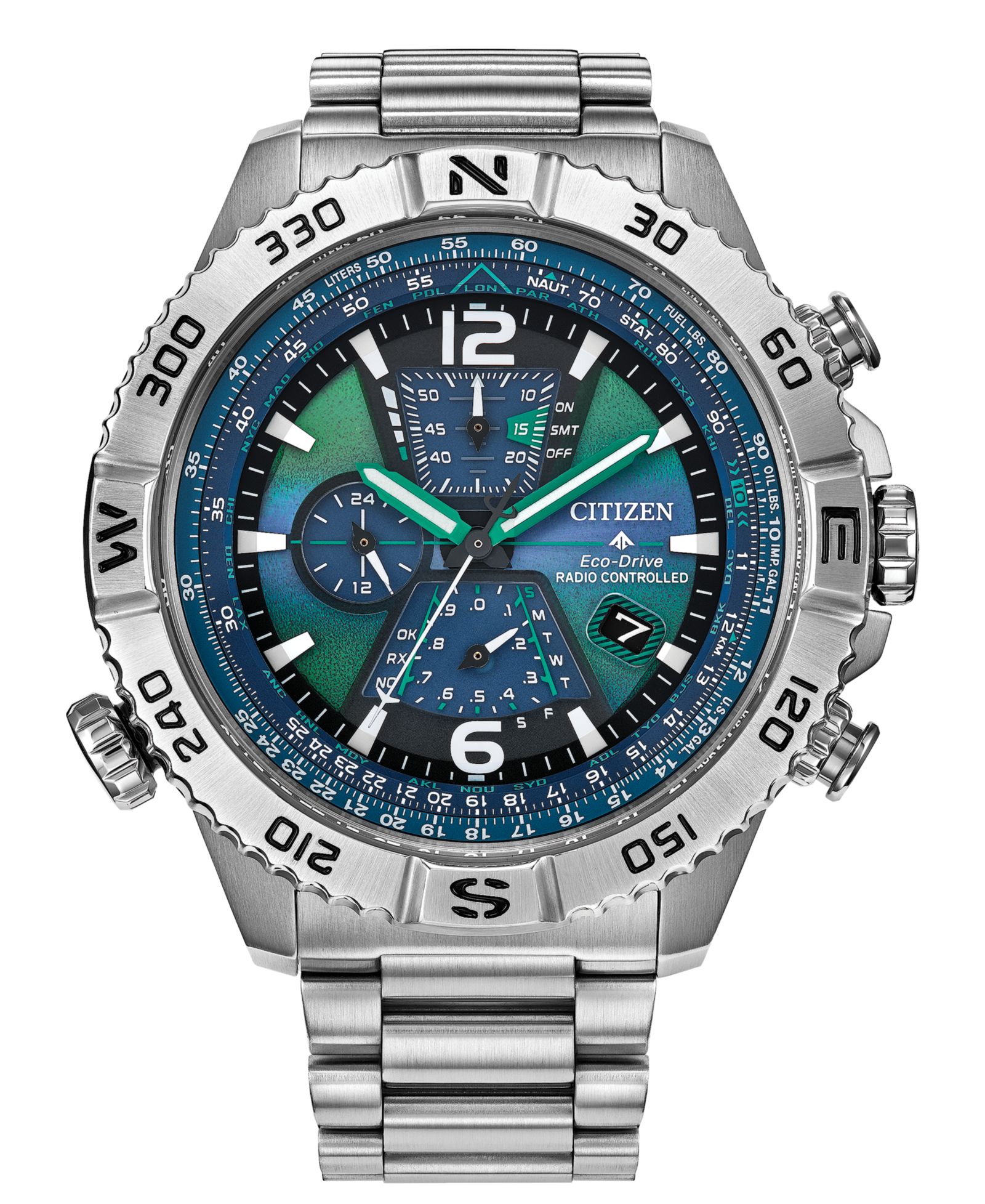Citizen часы Promaster Air Navihawk Limited Edition, серебристый корпус из нержавеющей стали, браслет, 48mm