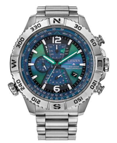 Citizen часы Promaster Air Navihawk Limited Edition, серебристый корпус из нержавеющей стали, браслет, 48mm