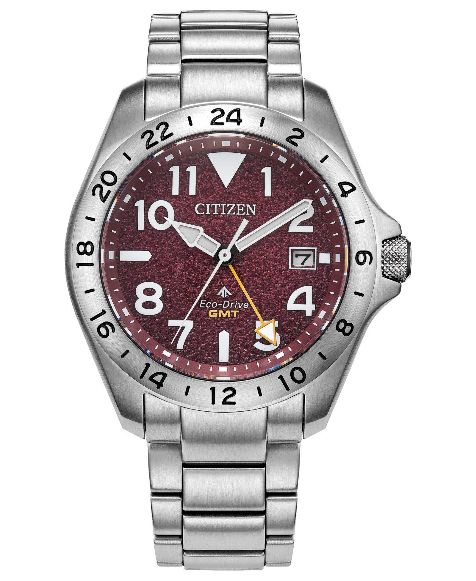 Citizen Men's Promaster Land Tough GMT Silver-Tone Stainless Steel Bracelet Watch, 39.5mm