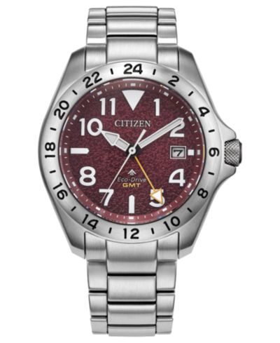 Мужские часы Citizen Men's Promaster Land Tough GMT, стальной браслет, 39.5mm