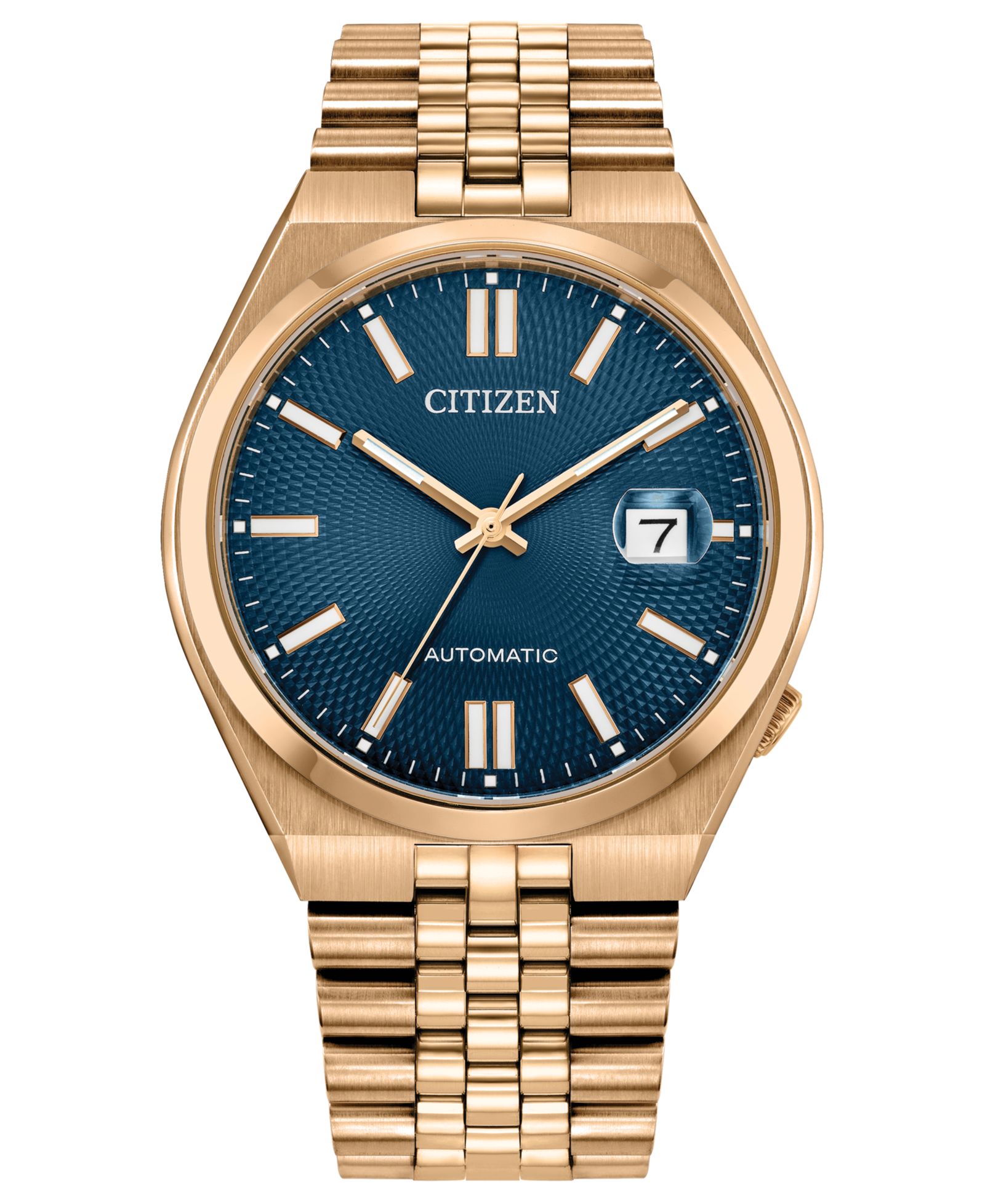 Citizen Men's Tsuyosa 60 Rose Gold-Tone Stainless Steel Bracelet Watch, 40mm