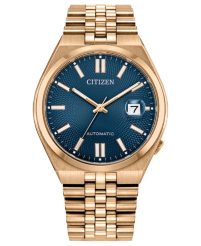 Мужские часы Citizen Tsuyosa 60, розовое золото, стальной браслет, 40mm