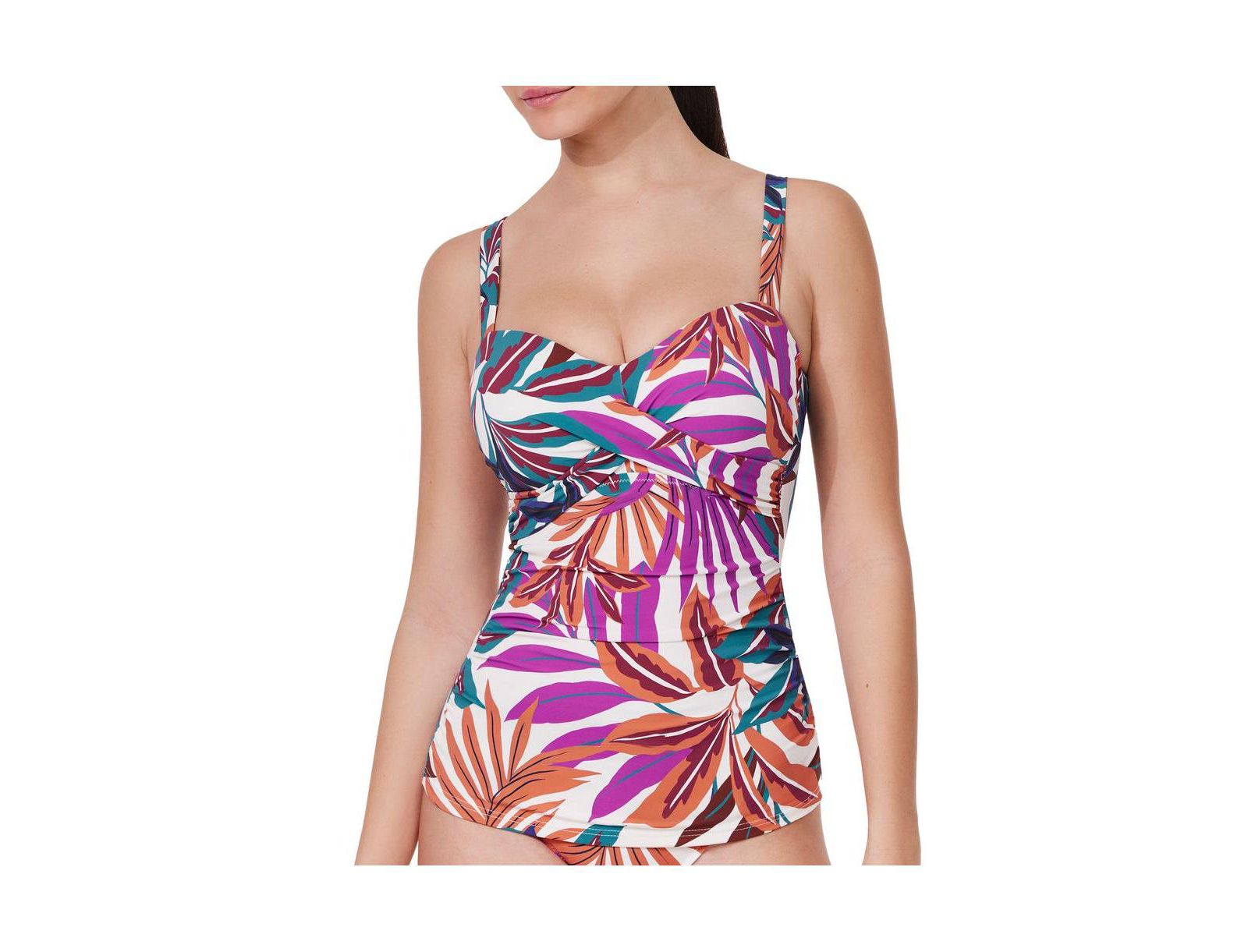 Profile by Gottex Women's Gottex Plantopia D-Cup Supportive Tankini Swim Top