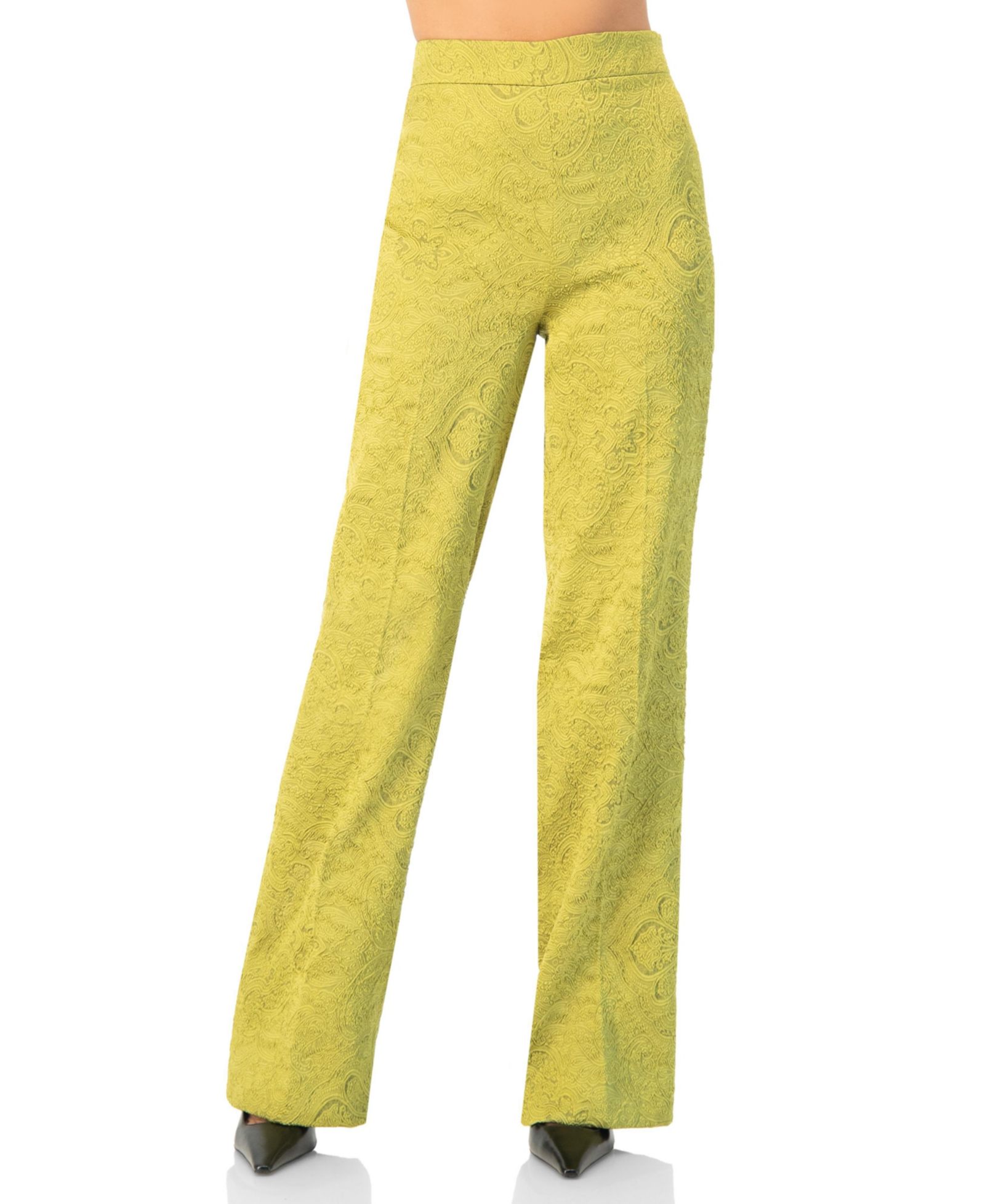 Ivonne Women's Wide-Leg Straight Trousers with Wide Hem