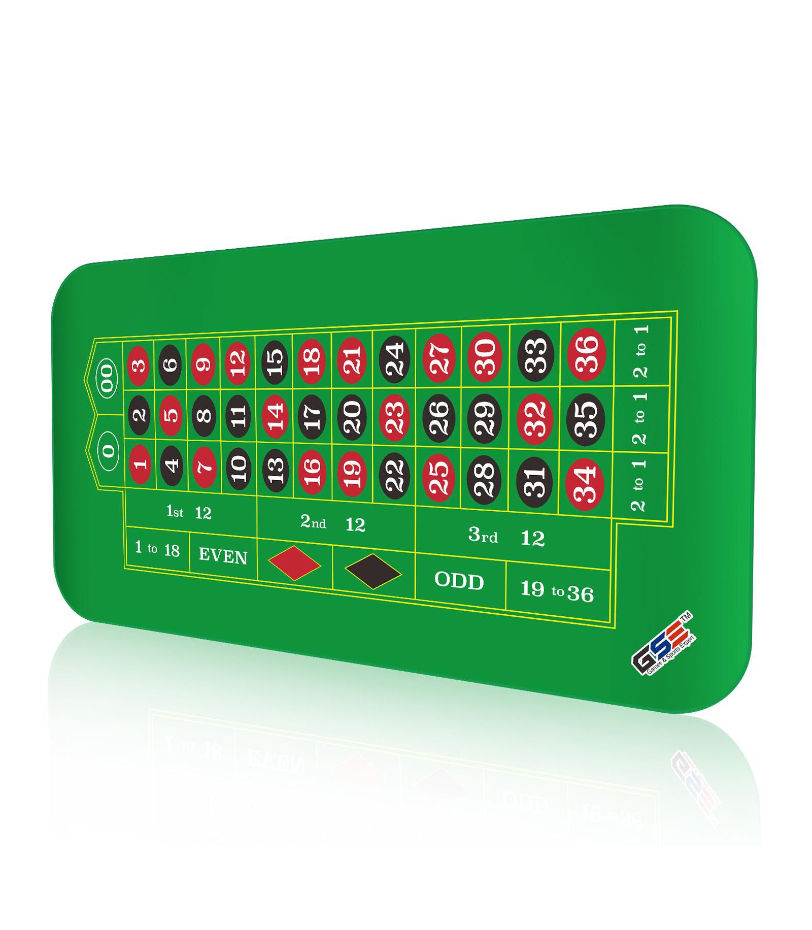 Игровой коврик для казино GSE Games & Sports Expert 70" x 35" с сумкой, нескользящий резиновый