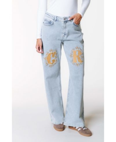 Женские джинсы Colourful Rebel Gaias CR Logo High Rise Straight Leg Denim