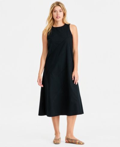 Платье миди On 34th Women's Linen-Blend Diagonal Seam