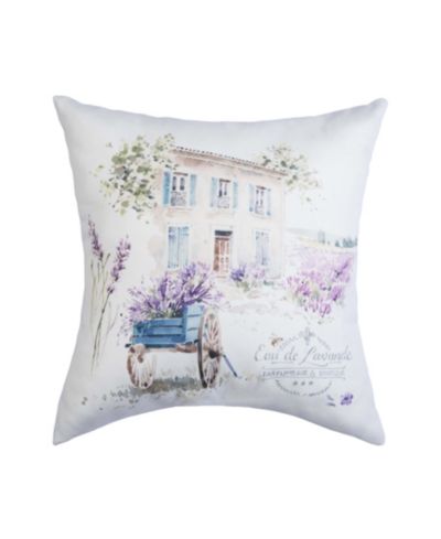 Декоративная подушка C&F Home Lavender Wagon Field Village Graphic Print 18" x 18"