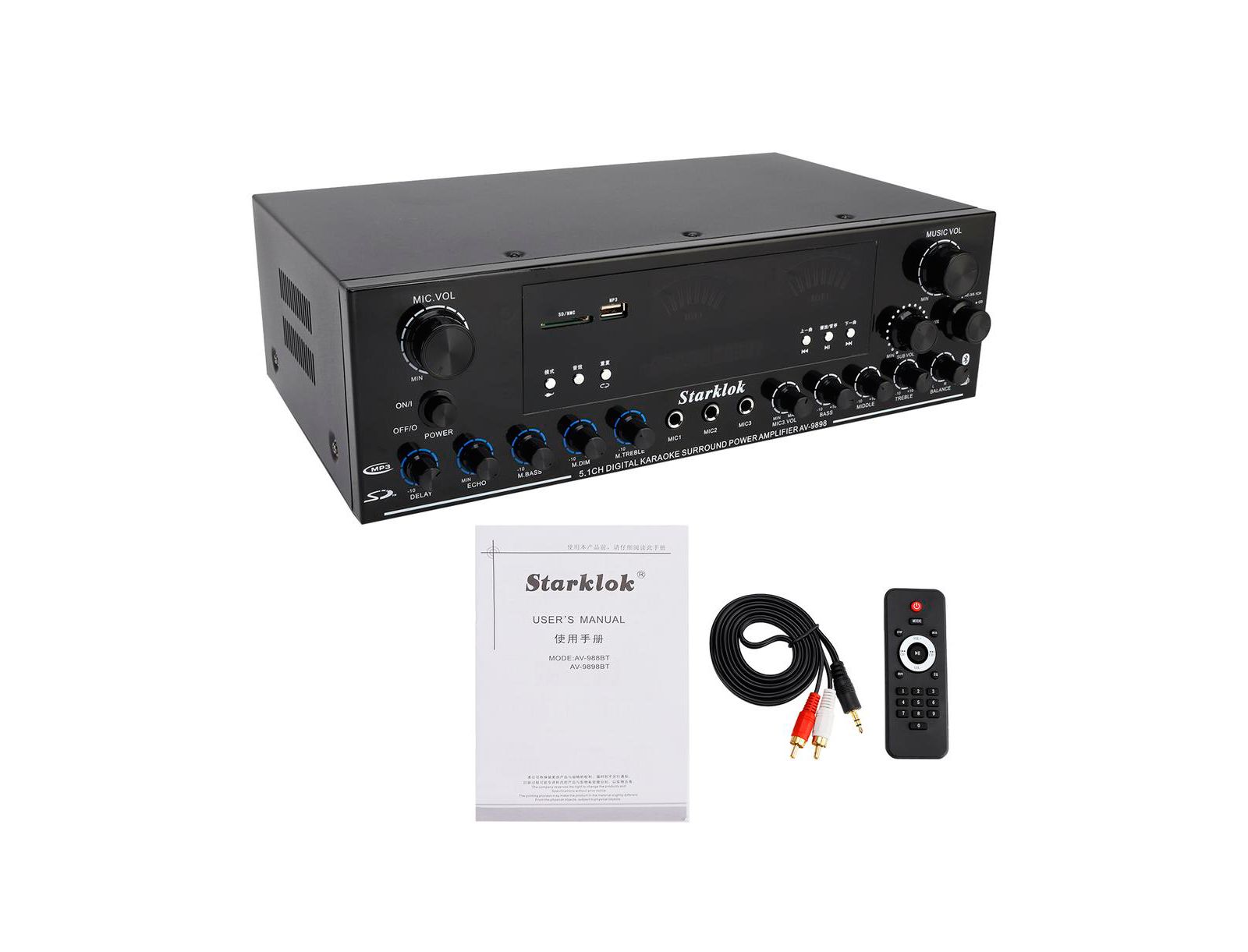 Усилитель Artudatech 5.1 Channel 3000W Peak AV Surround с Bluetooth 5.0 и USB/SD
