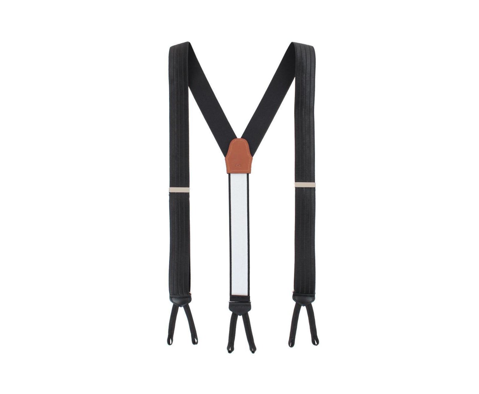 TRAFALGAR Men's Jefferson Brushed Pinstripe Elastic Formal End Suspenders