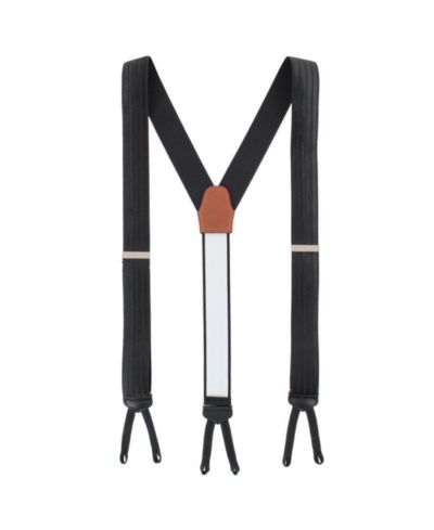 TRAFALGAR Men's Jefferson Brushed Pinstripe Elastic Formal End Suspenders