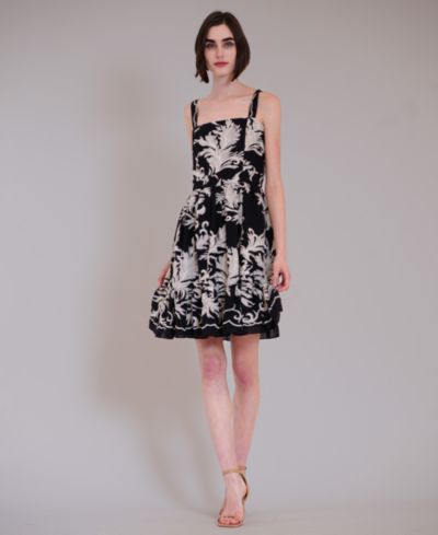 julia jordan Women's Sleeveless Square Neck Short Dress