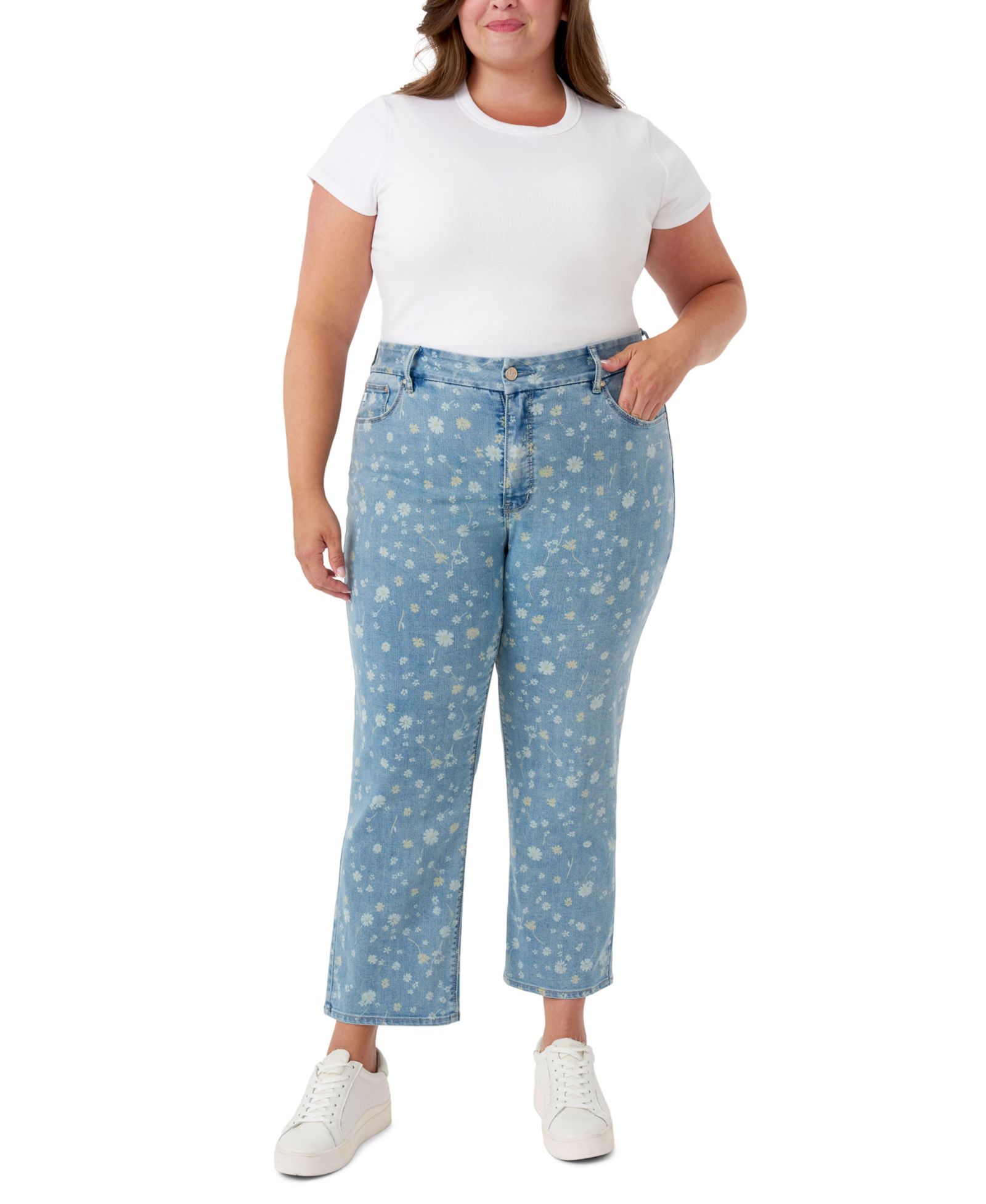 Джинсы Seven7 Plus Size Tummyless Ankle Straight Jeans