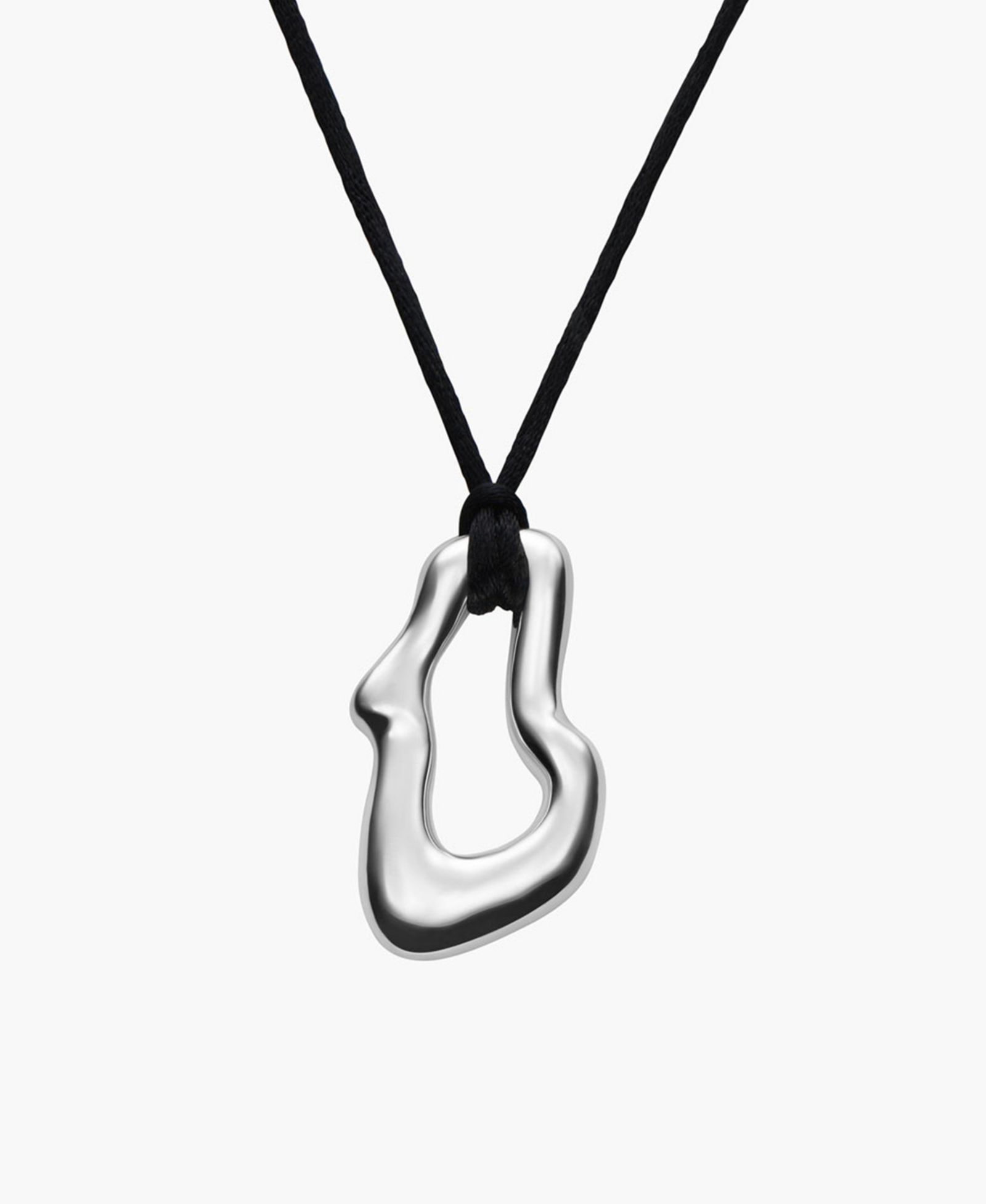 Подвеска Oak & Luna Dome Wavy с черным шнурком