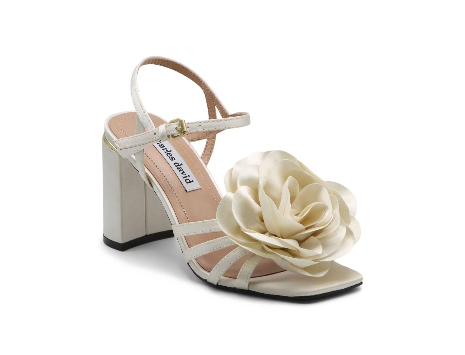 Charles David Womens Restless Floral Dress Chunky Heel