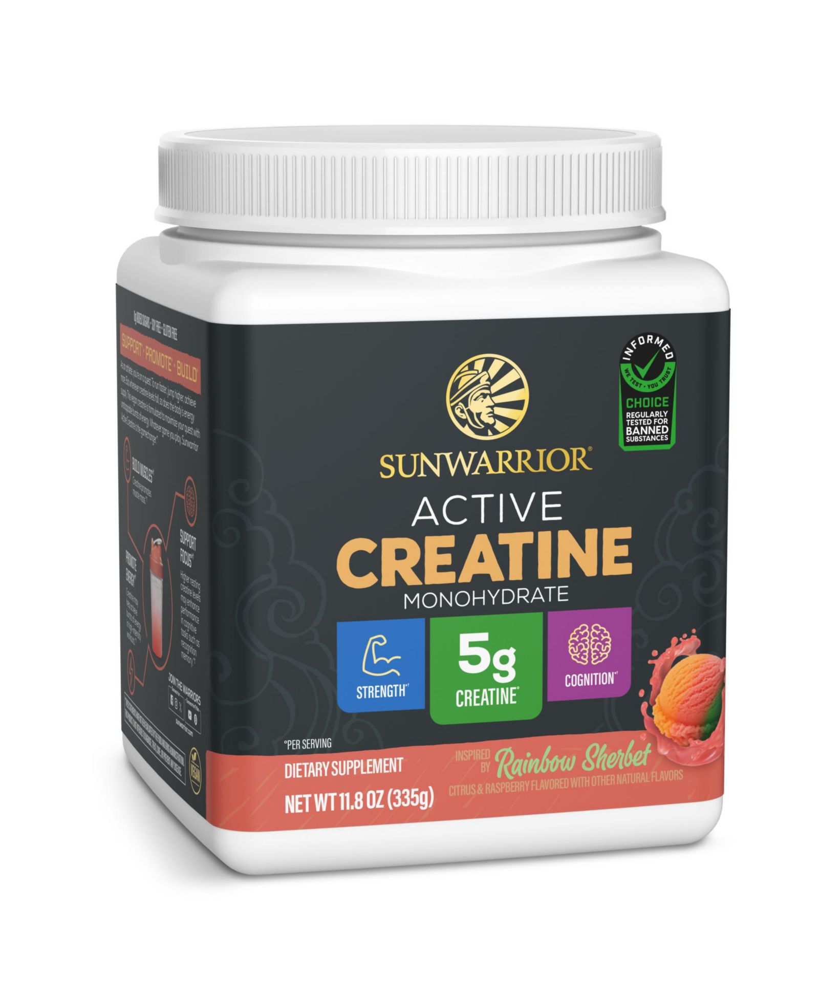 Креатин Sunwarrior US Active Rainbow Sherbet 335g (50 srv)