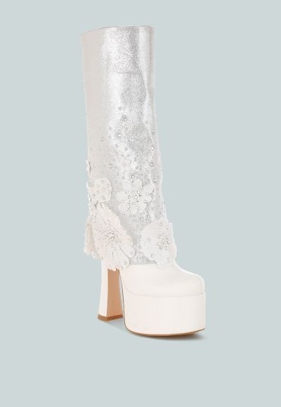 Женские ботильоны на платформе London Rag Sundra Floral Applique