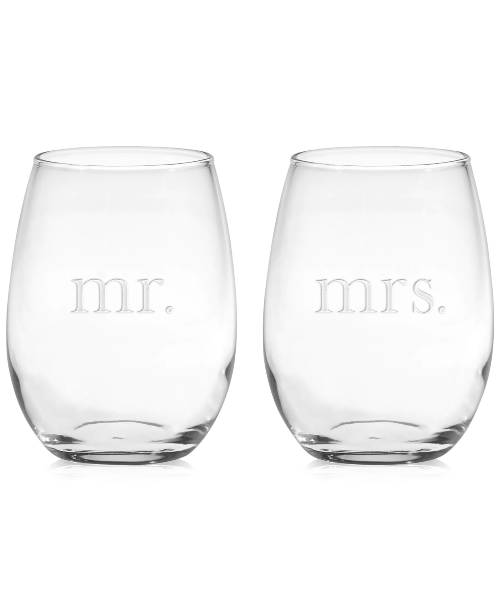 Бокалы для вина Mr. & Mrs. Stemless, Set of 2
