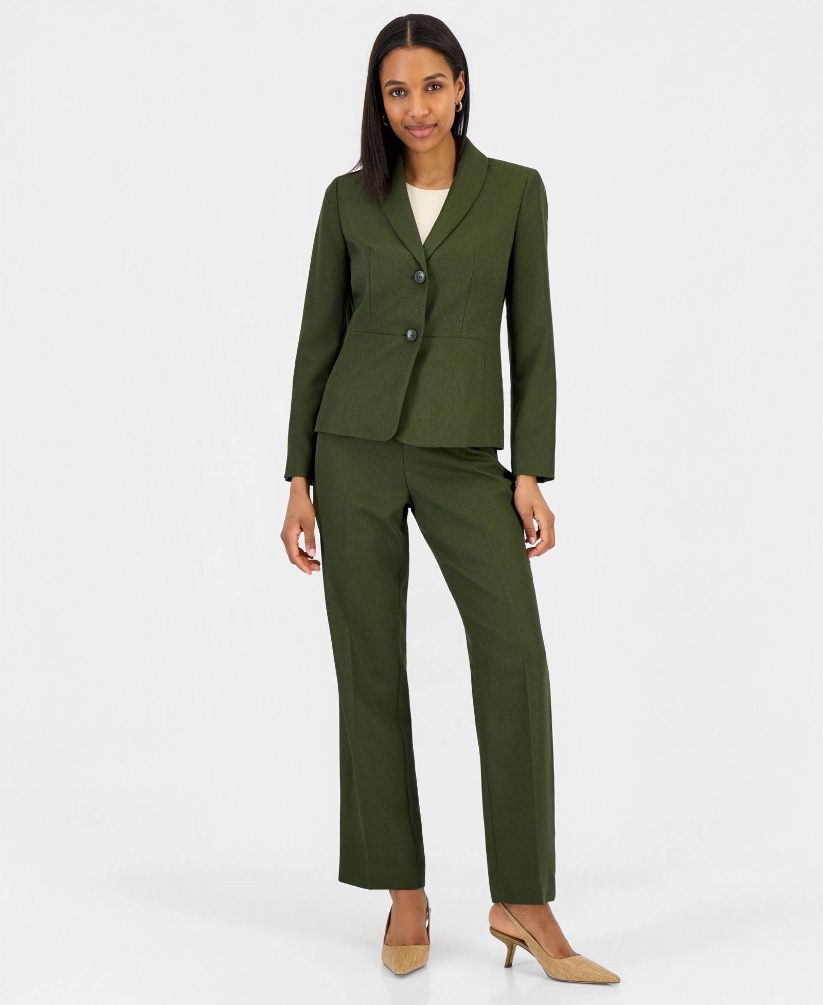 Костюм Le Suit Two-Button Shawl Collar Blazer & Pants, Petite
