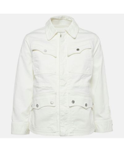 Pre-Owned Zadig & Voltaire Women's Pre-Owned Zadig and Voltaire White Denim Button Front Kimi Jacket