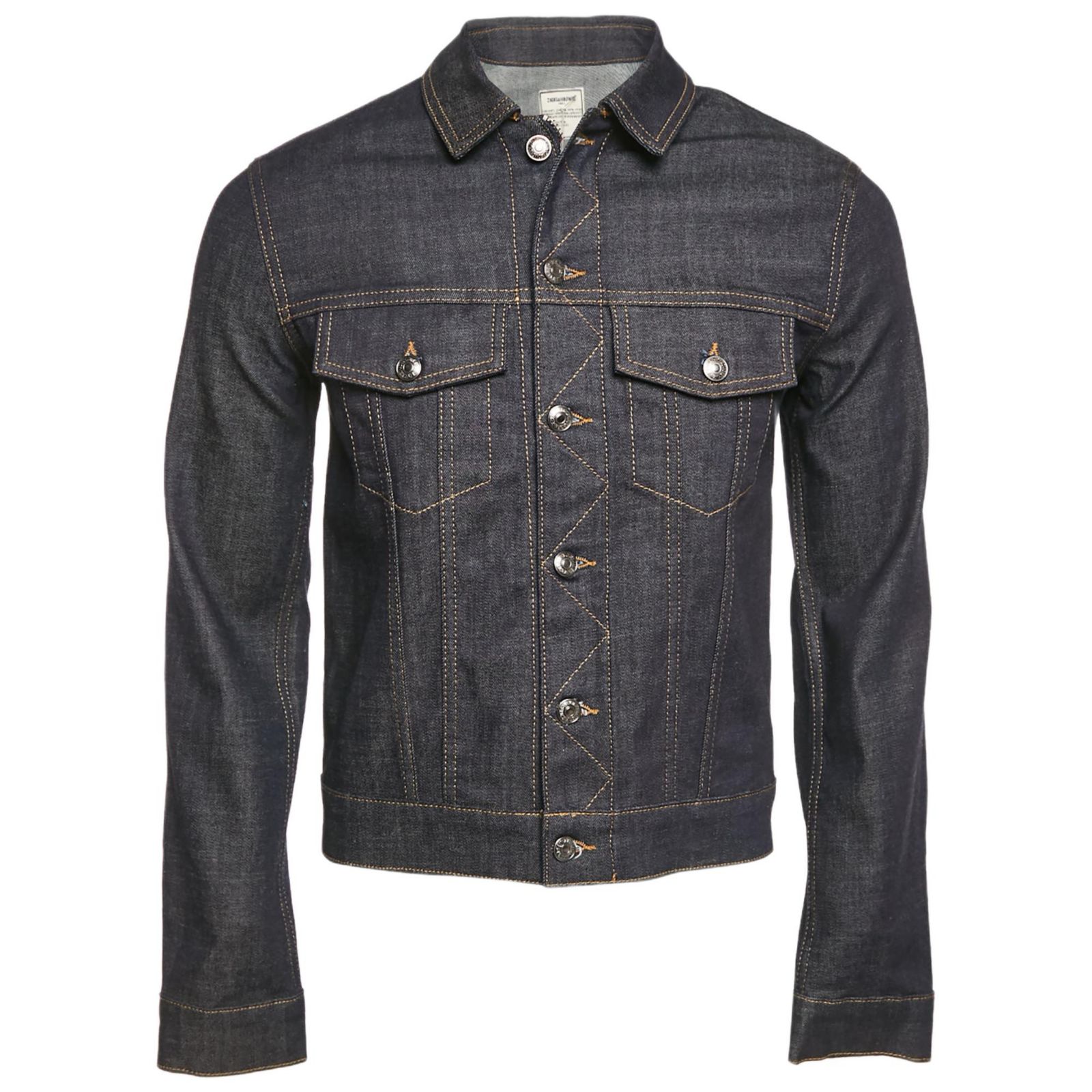 Pre-Owned Zadig & Voltaire Women's Pre-Owned Zadig and Voltaire Blue Denim Button Front Base Brut Jacket