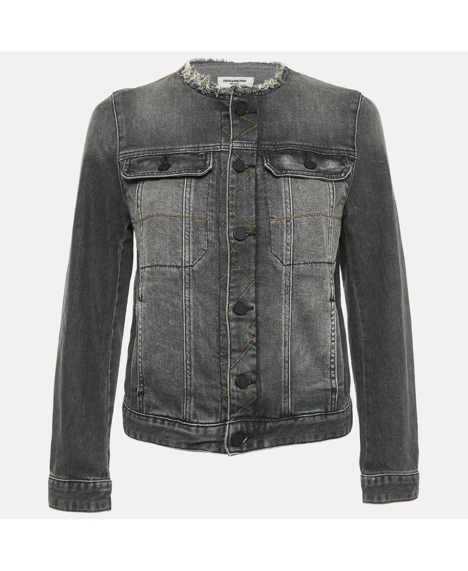 Женская куртка Zadig & Voltaire Denim Collar Neck Grey Washed