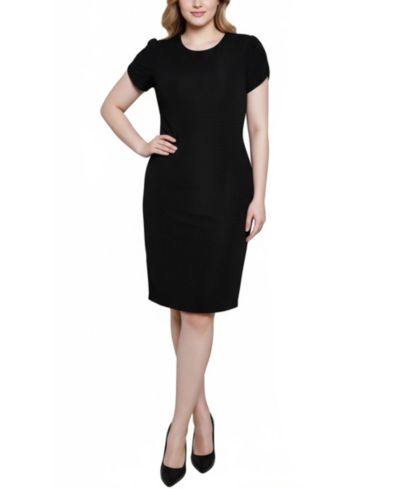 Платье NY Collection Petite с текстурным трикотажем и рукавами-лепестками